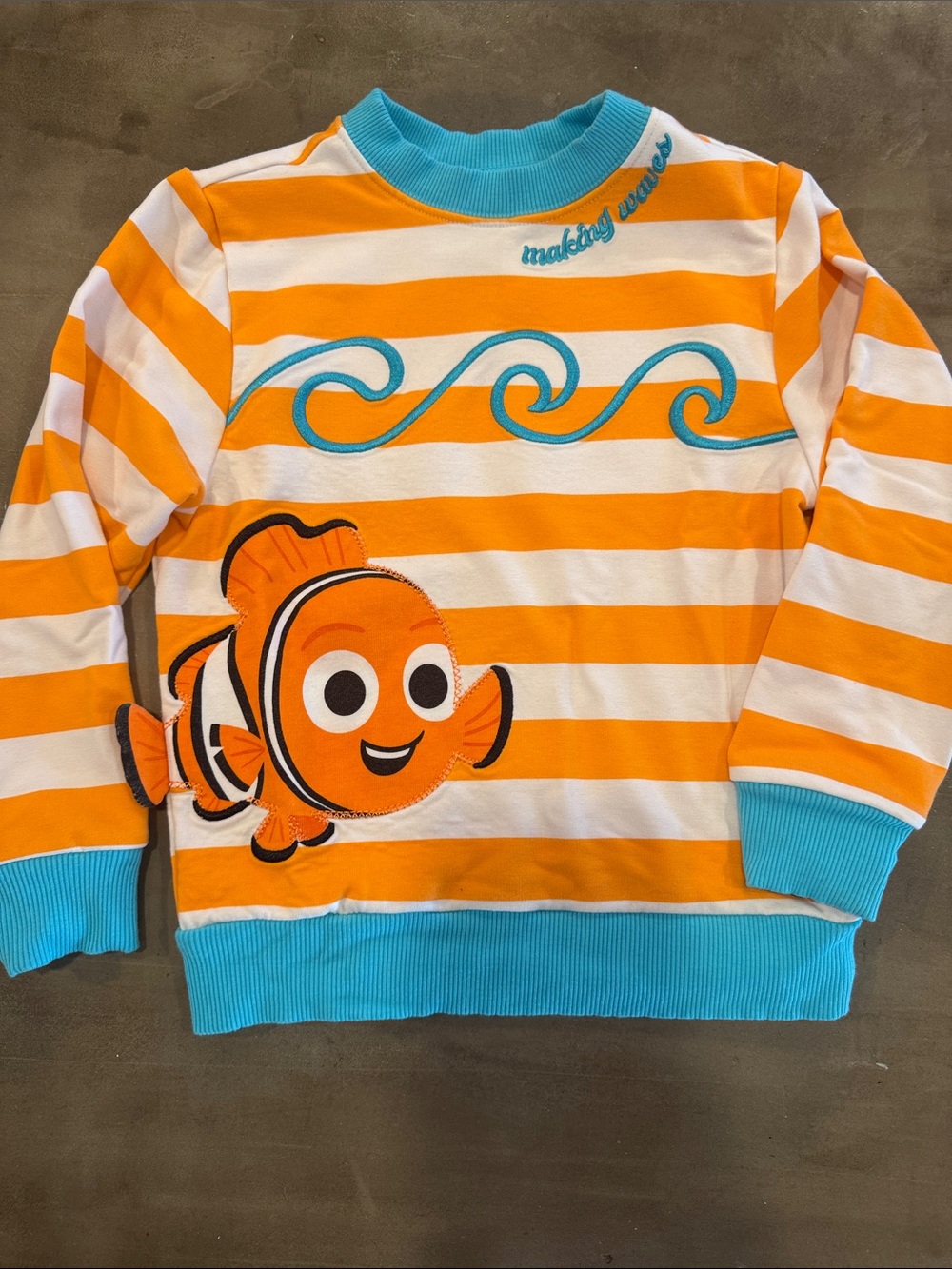 Little Sleepies/Disney Striped Finding Nemo Appliqué Sweatshirt